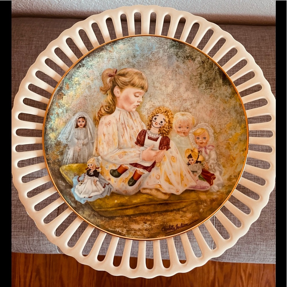 Treasures of Childhood Plate by Charlotte Jackson.  9 in. plate.